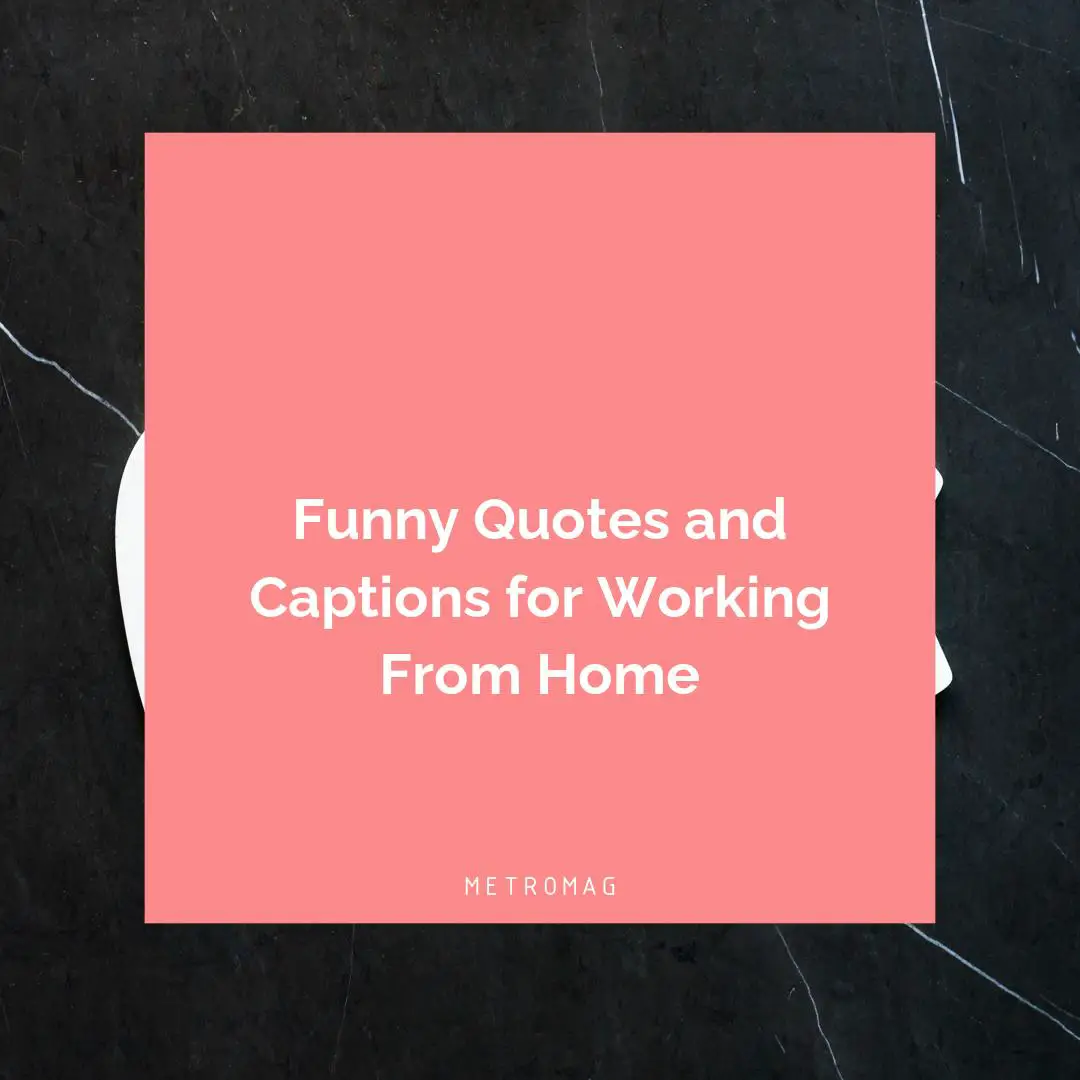 Funny Quotes and Captions for Working From Home
