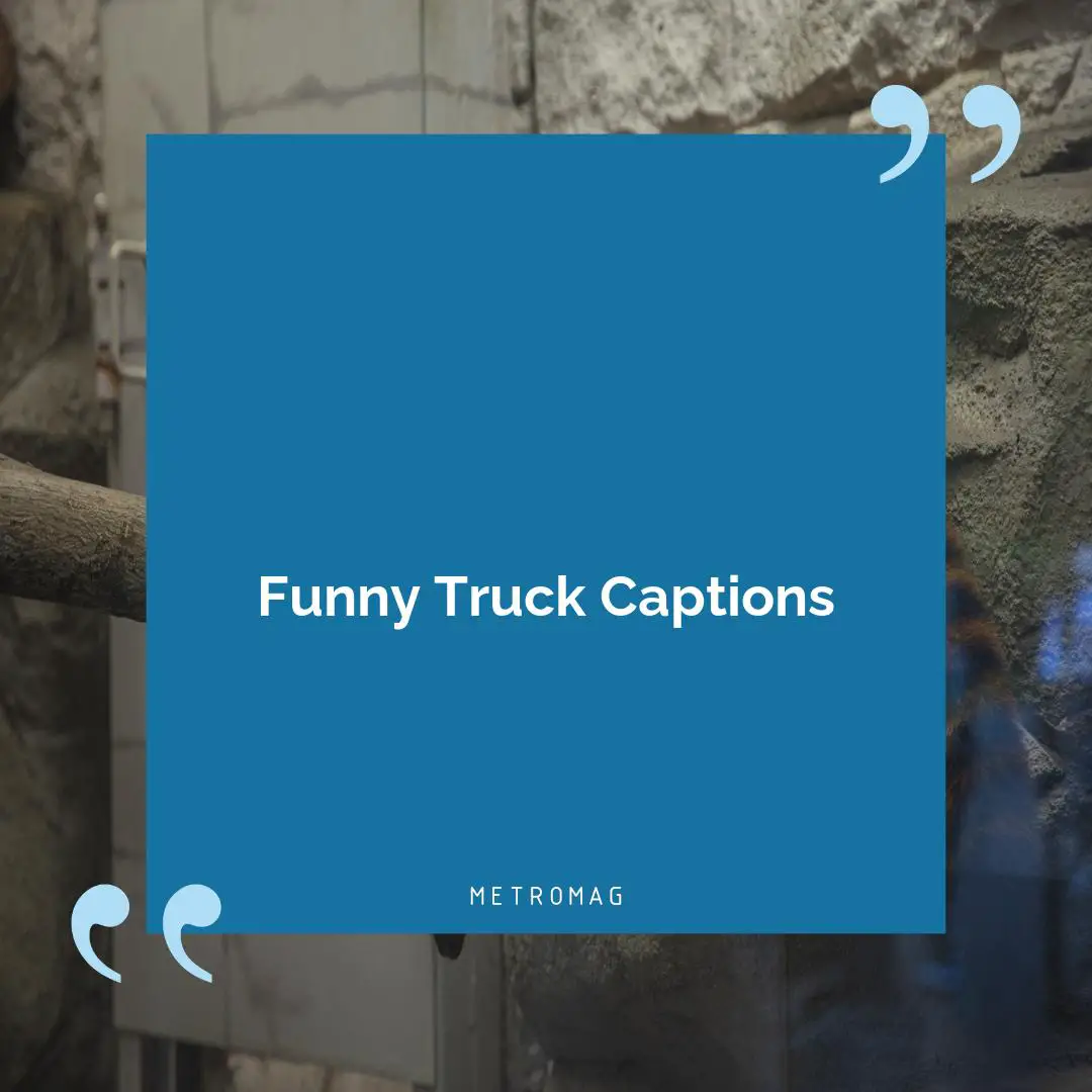 Funny Truck Captions