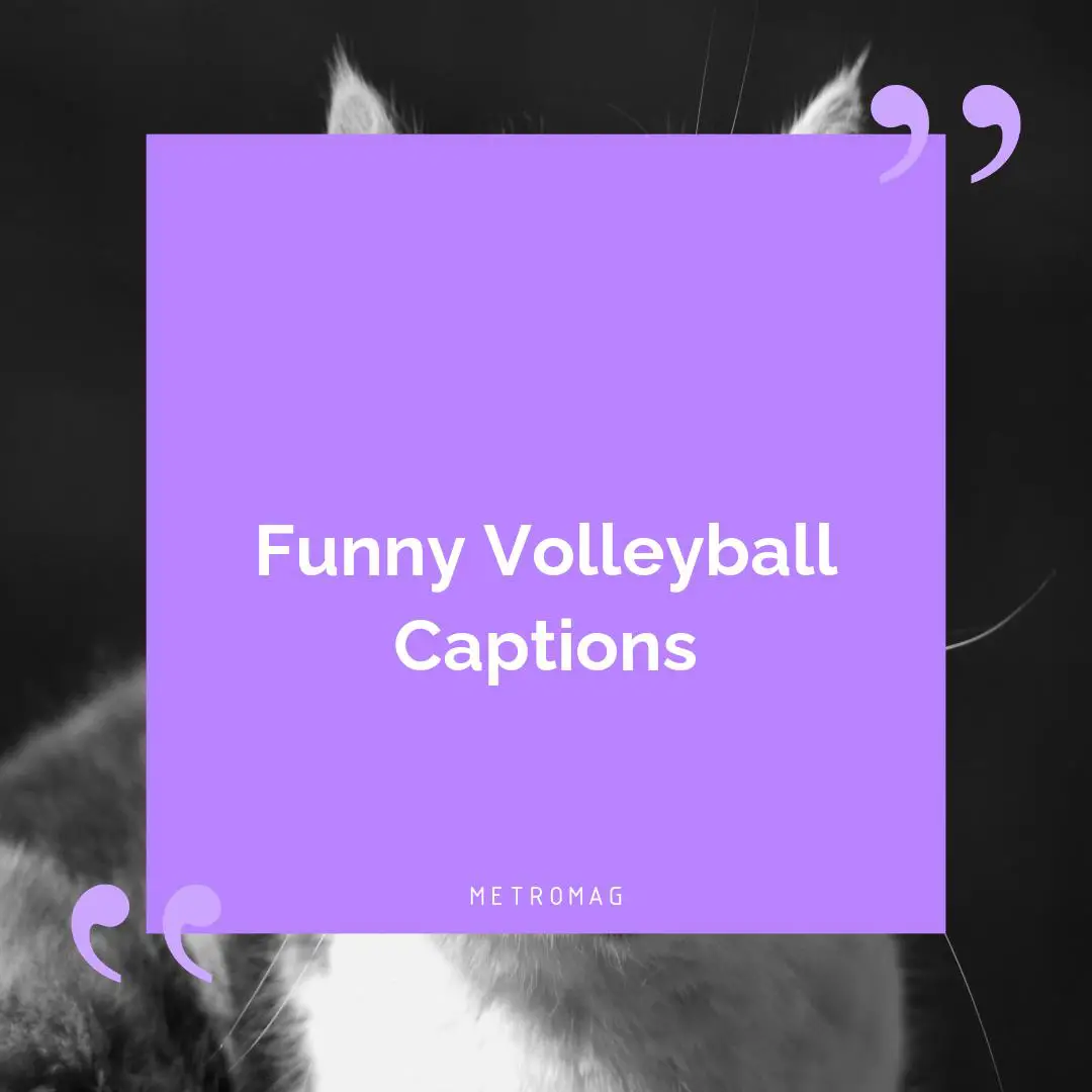 Funny Volleyball Captions