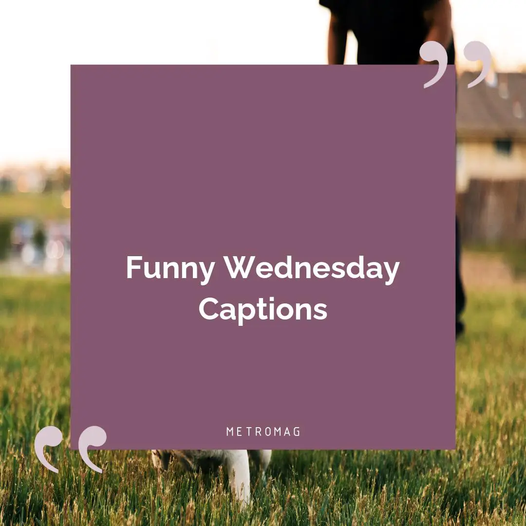 Funny Wednesday Captions