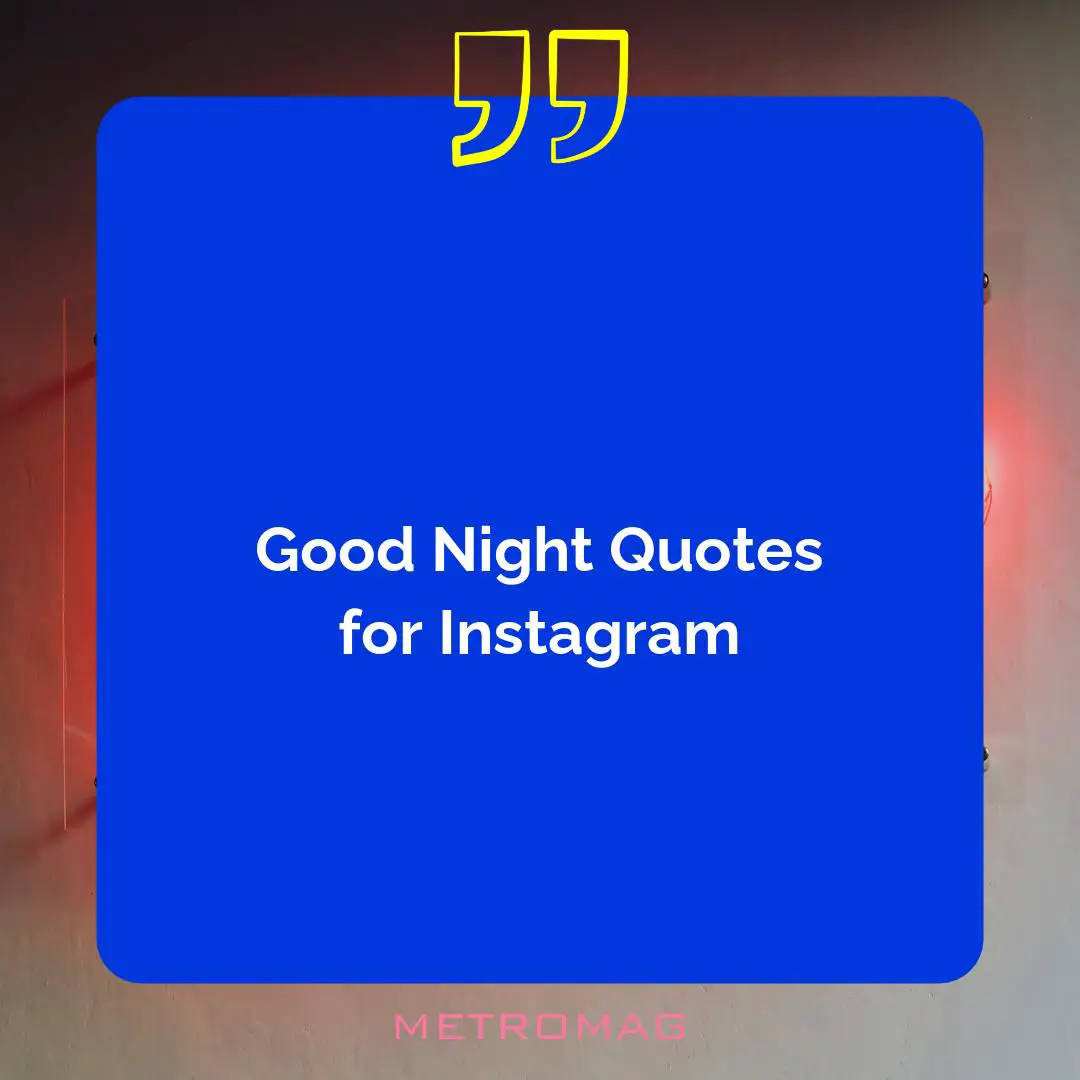 Good Night Quotes for Instagram