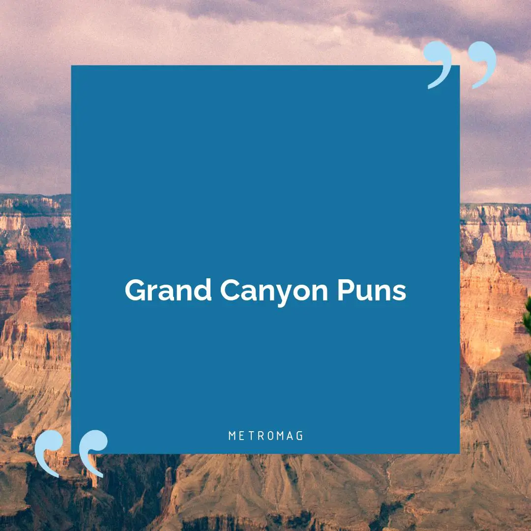 Grand Canyon Puns
