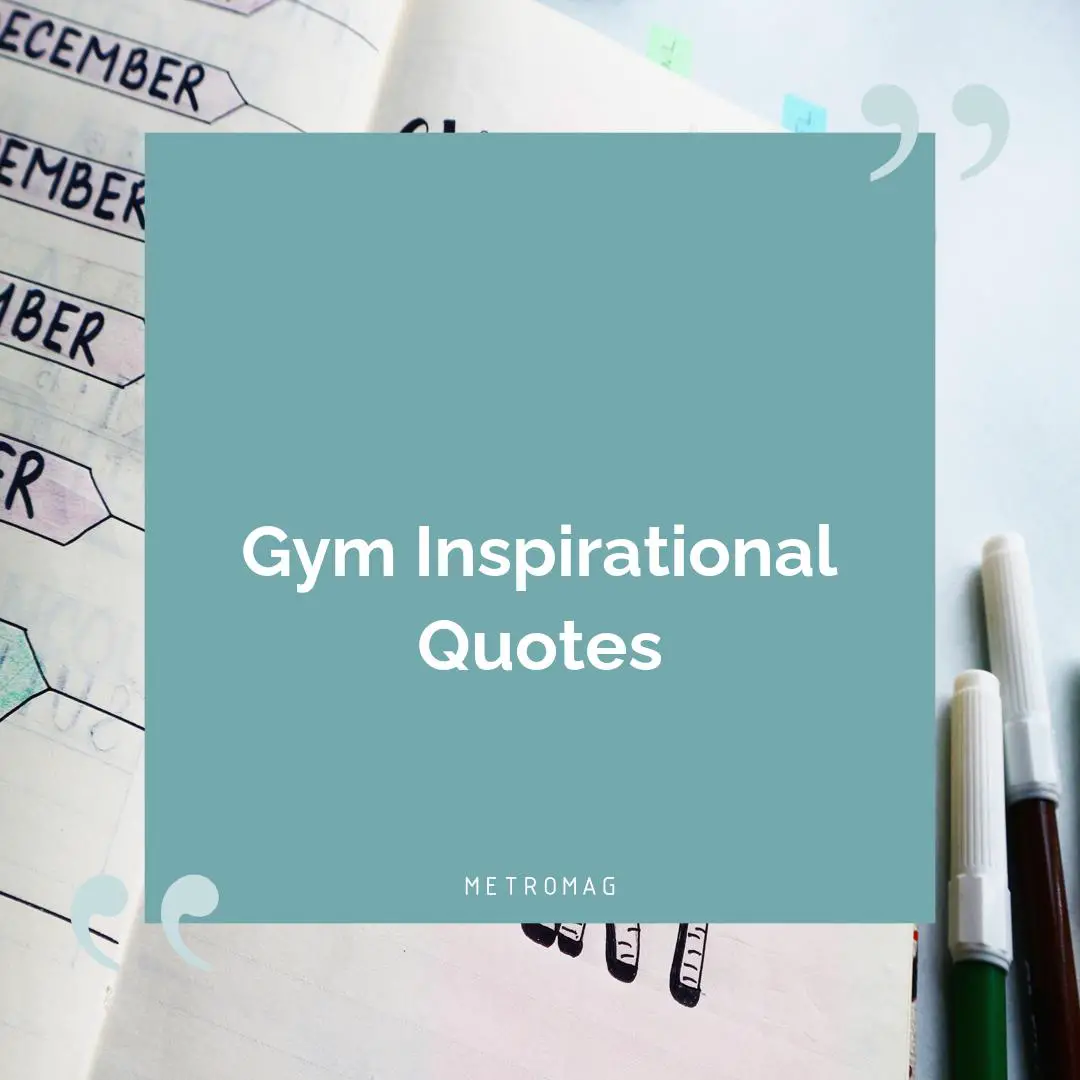 Gym Inspirational Quotes