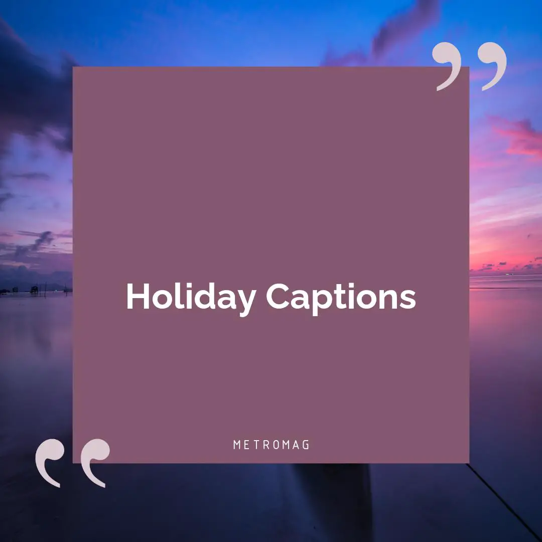 Holiday Captions