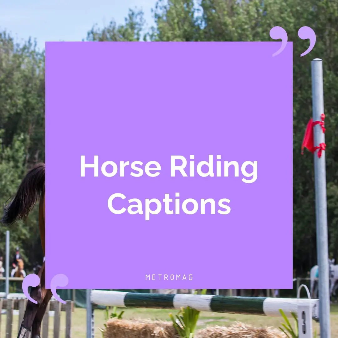 Horse Riding Captions