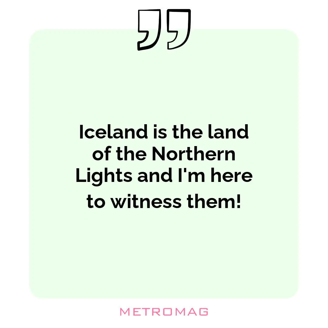 Iceland is the land of the Northern Lights and I'm here to witness them!
