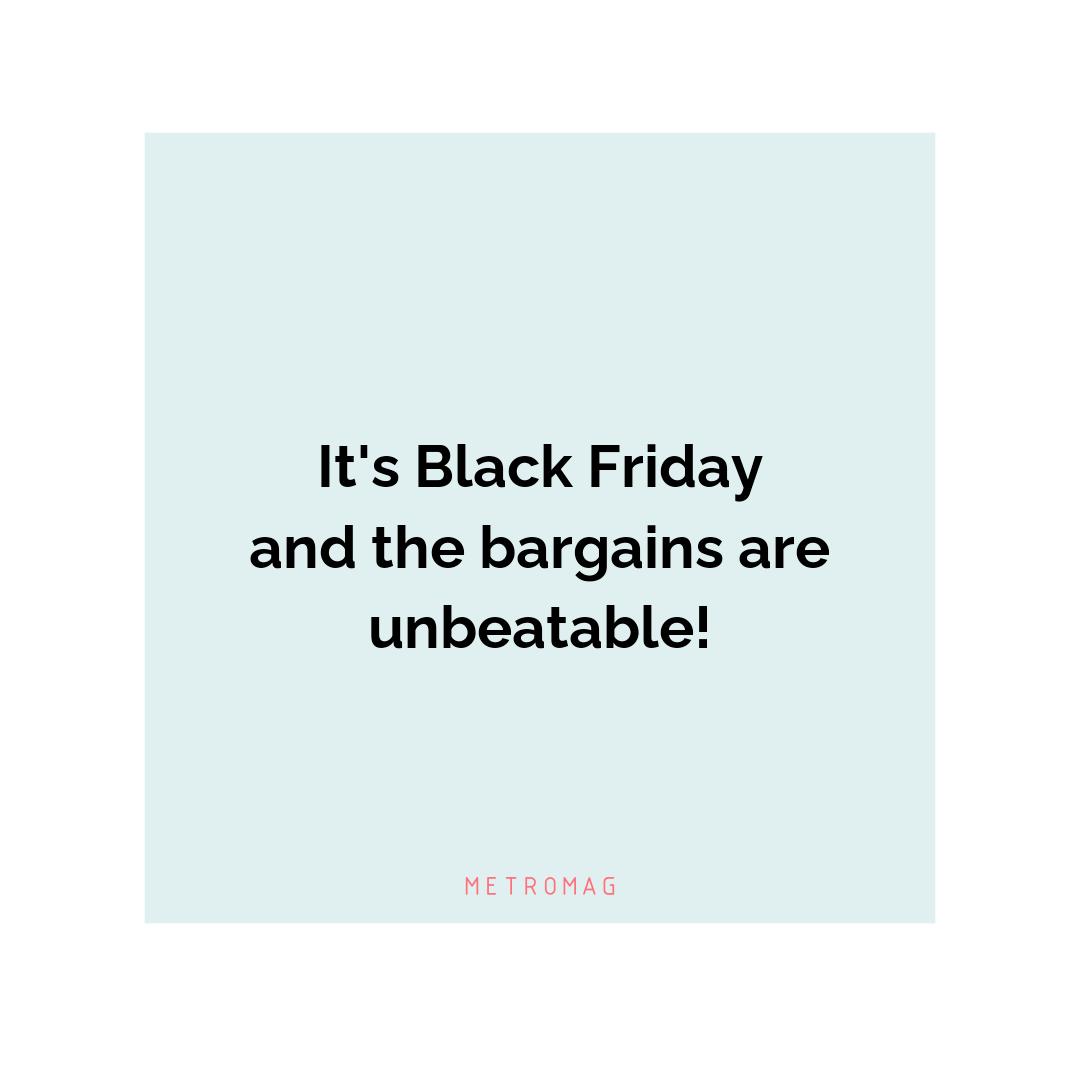 It's Black Friday and the bargains are unbeatable!