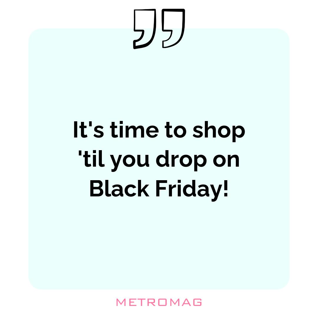 It's time to shop 'til you drop on Black Friday!