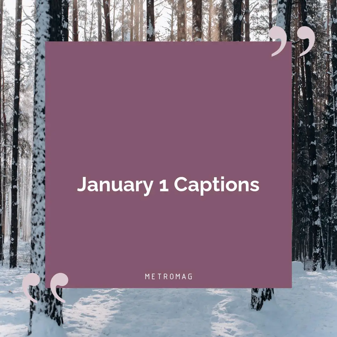 January 1 Captions