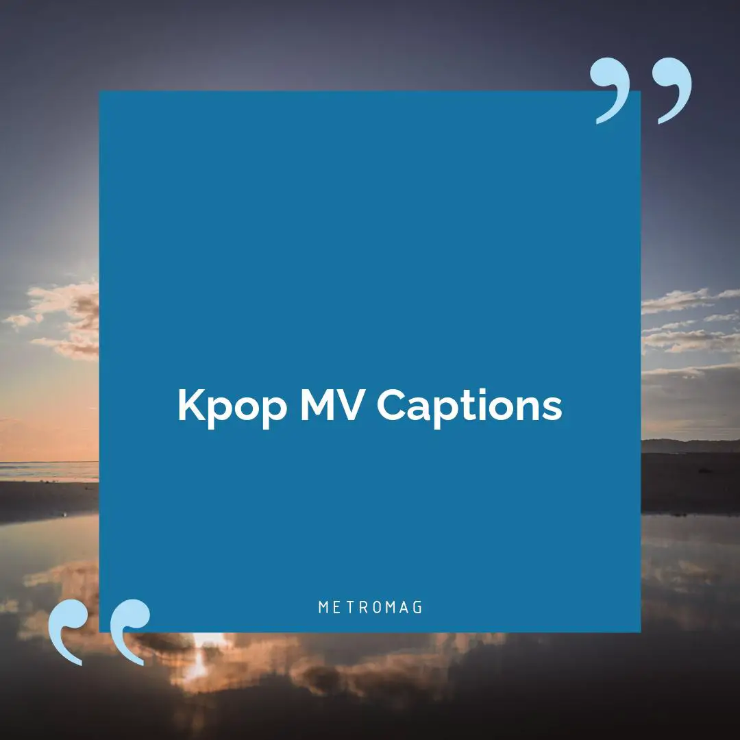 Kpop MV Captions