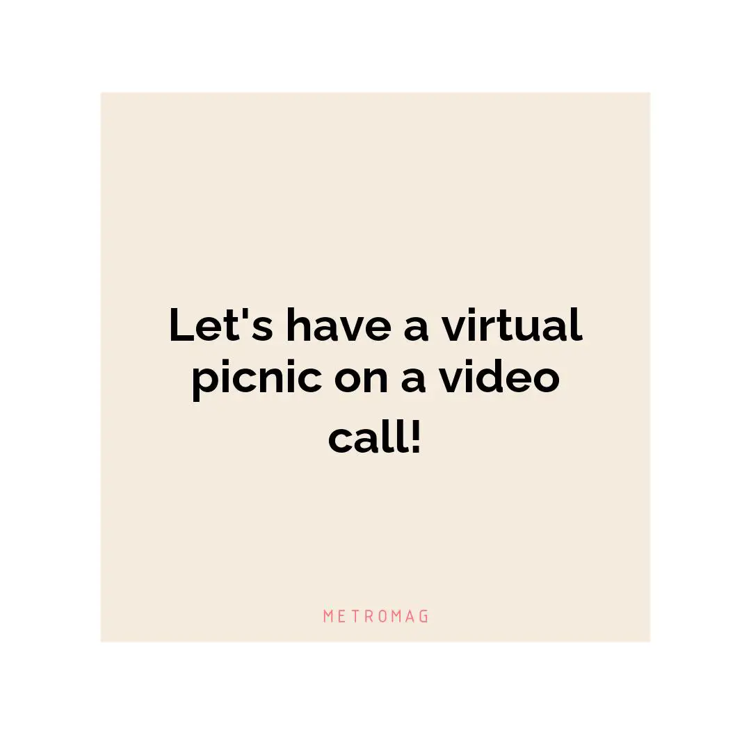 Let's have a virtual picnic on a video call!
