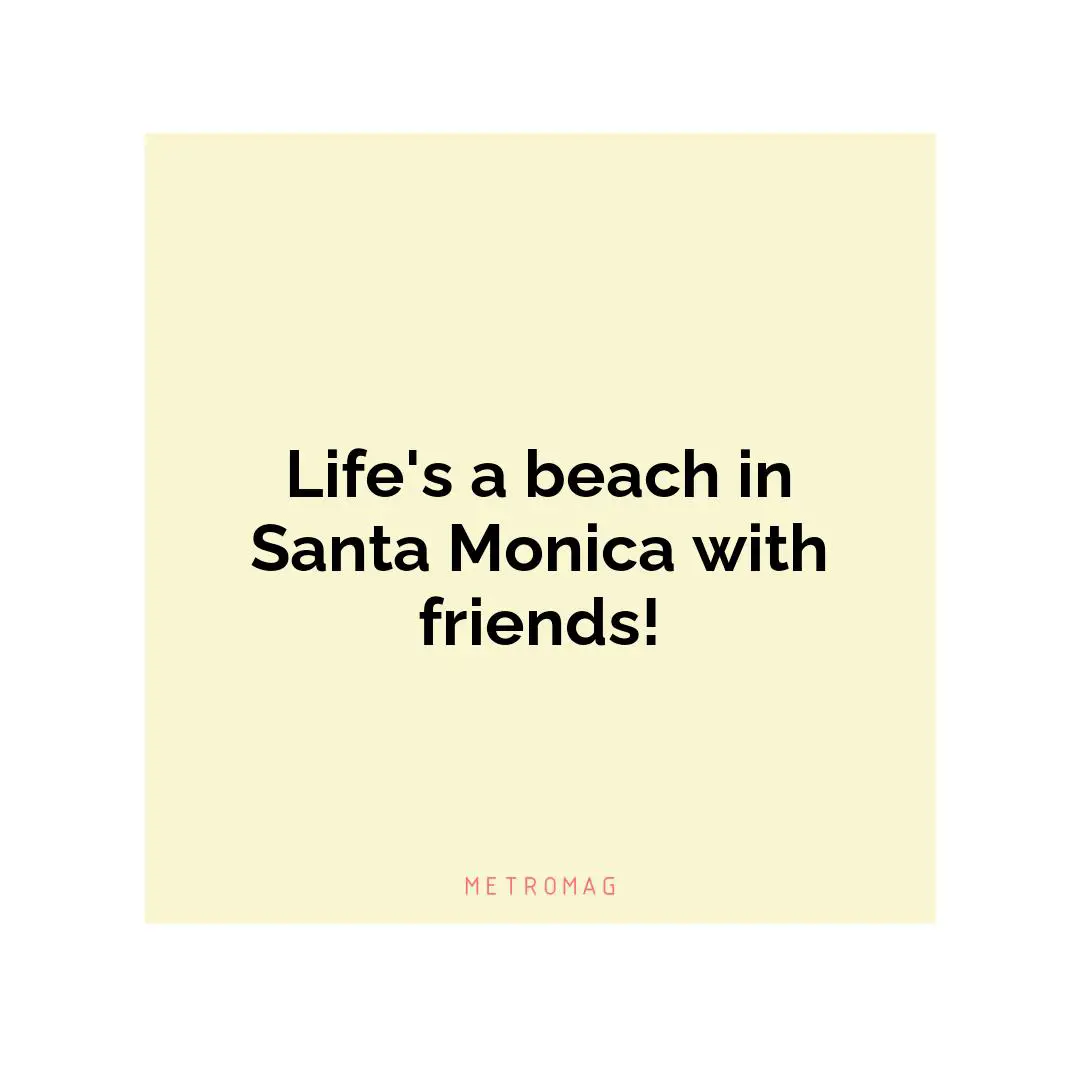 Life's a beach in Santa Monica with friends!