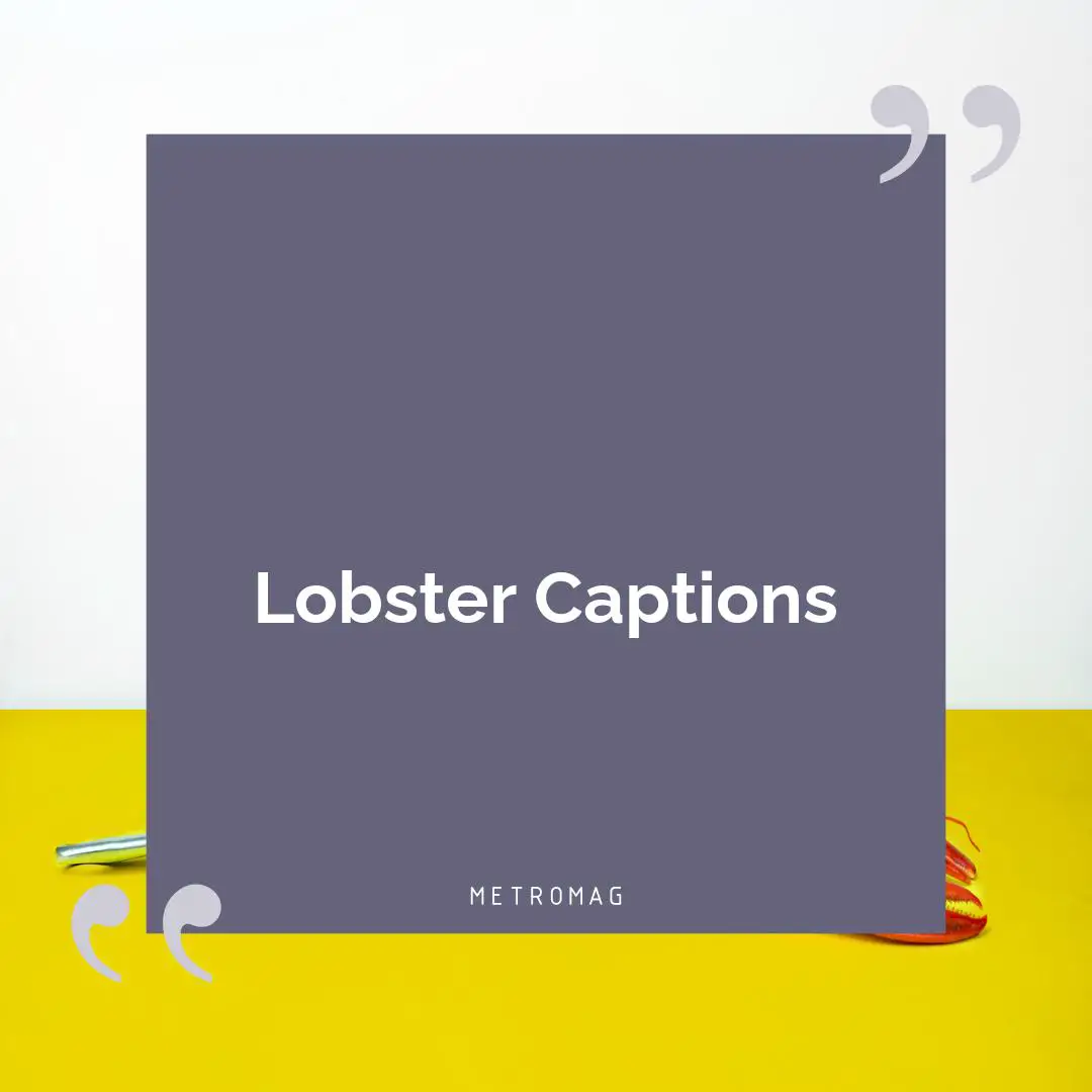 Lobster Captions