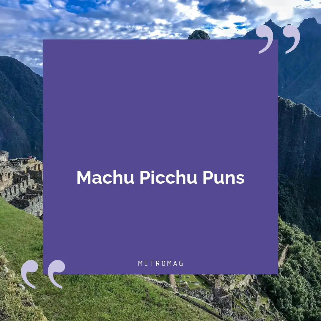 Machu Picchu Puns