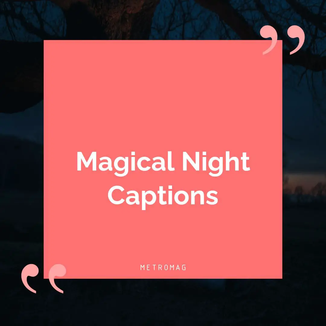 Magical Night Captions