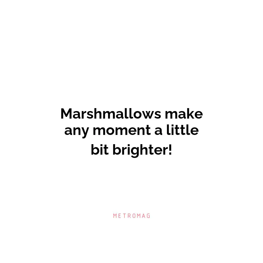 Marshmallows make any moment a little bit brighter!