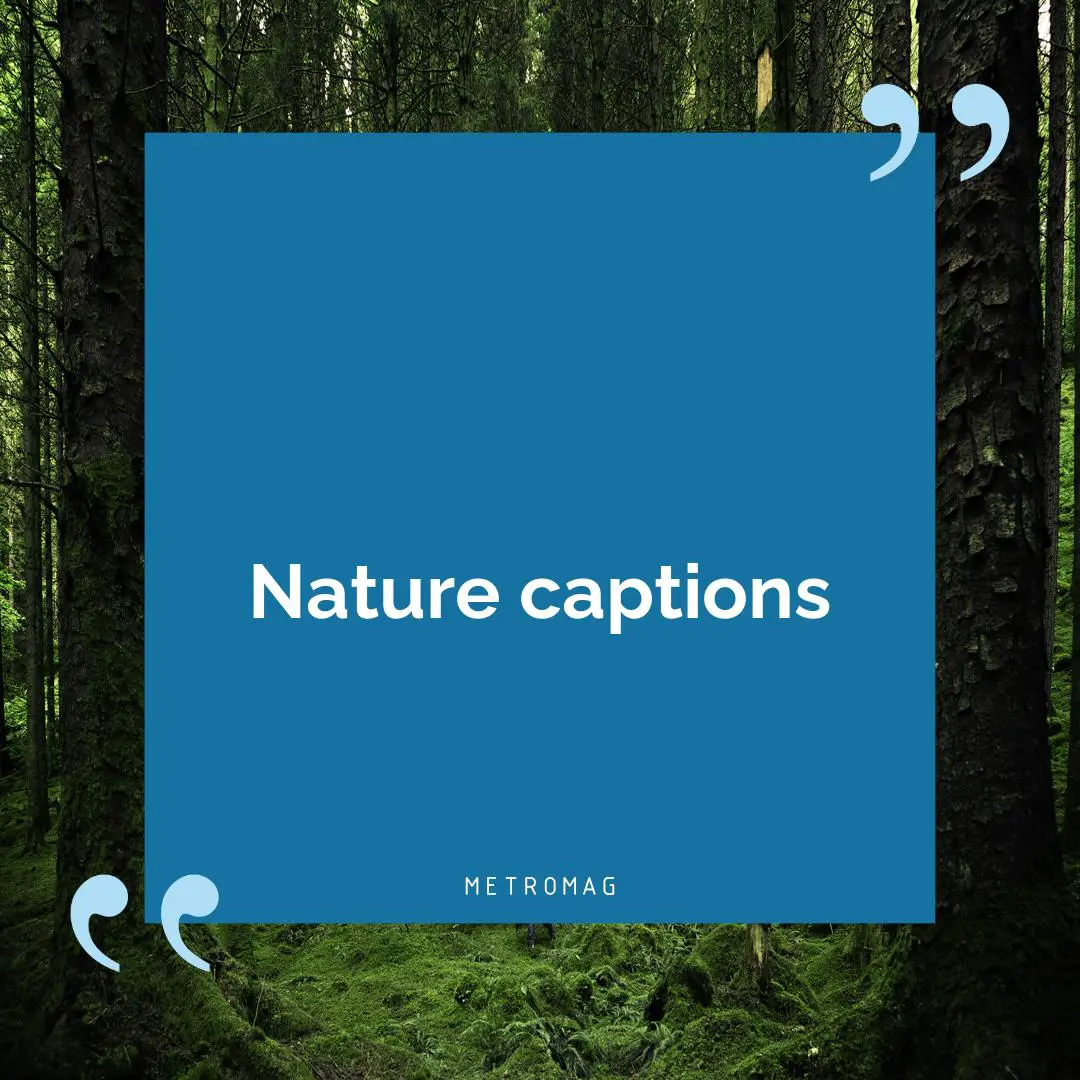 Nature captions