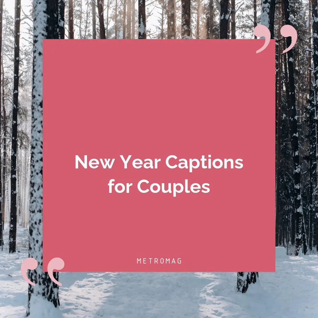 New Year Captions for Couples