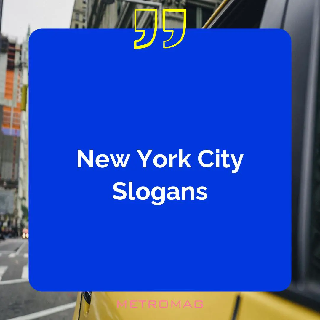 New York City Slogans