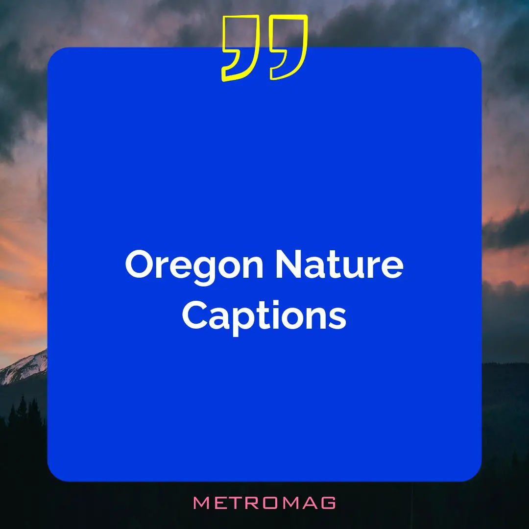 Oregon Nature Captions