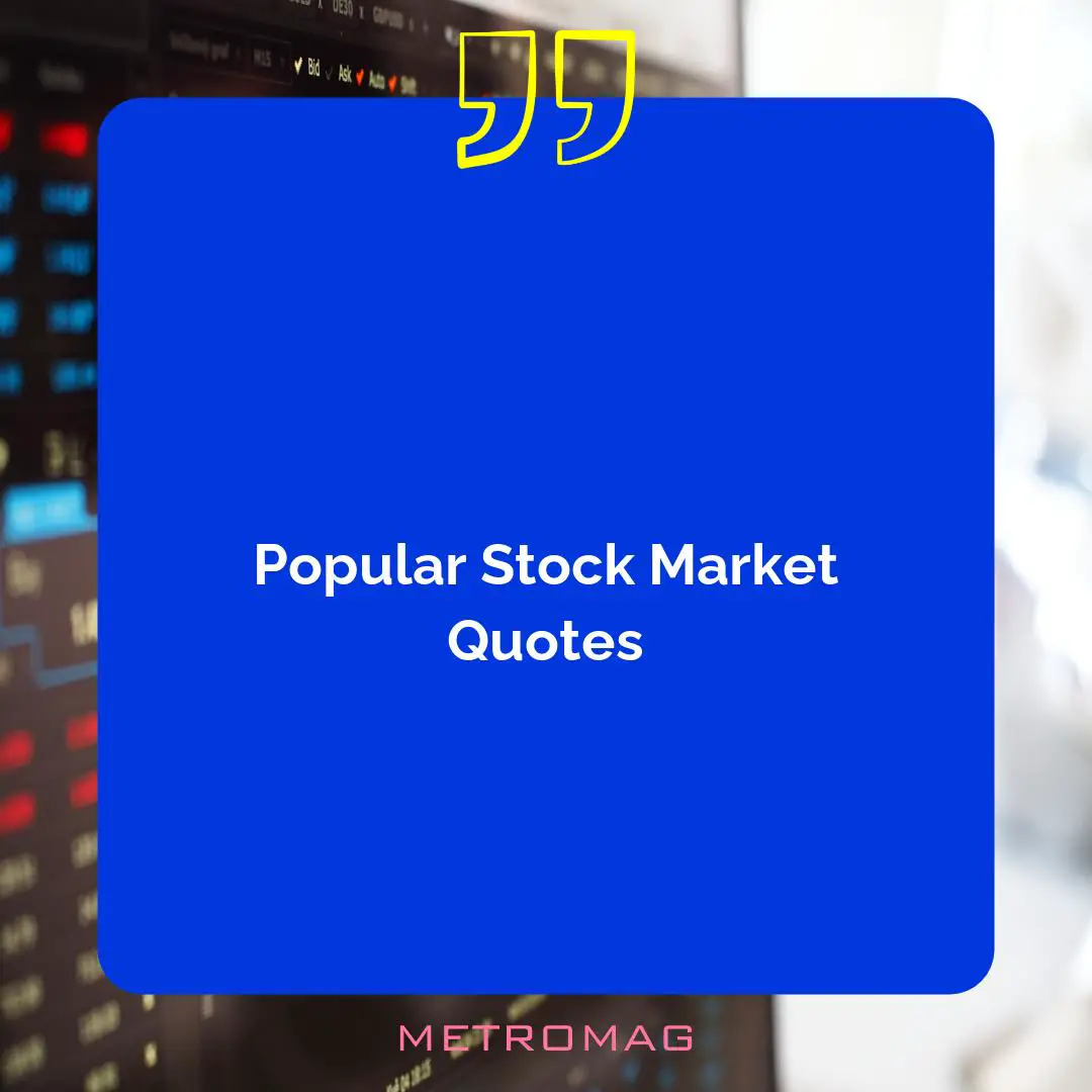 Popular Stock Market Quotes