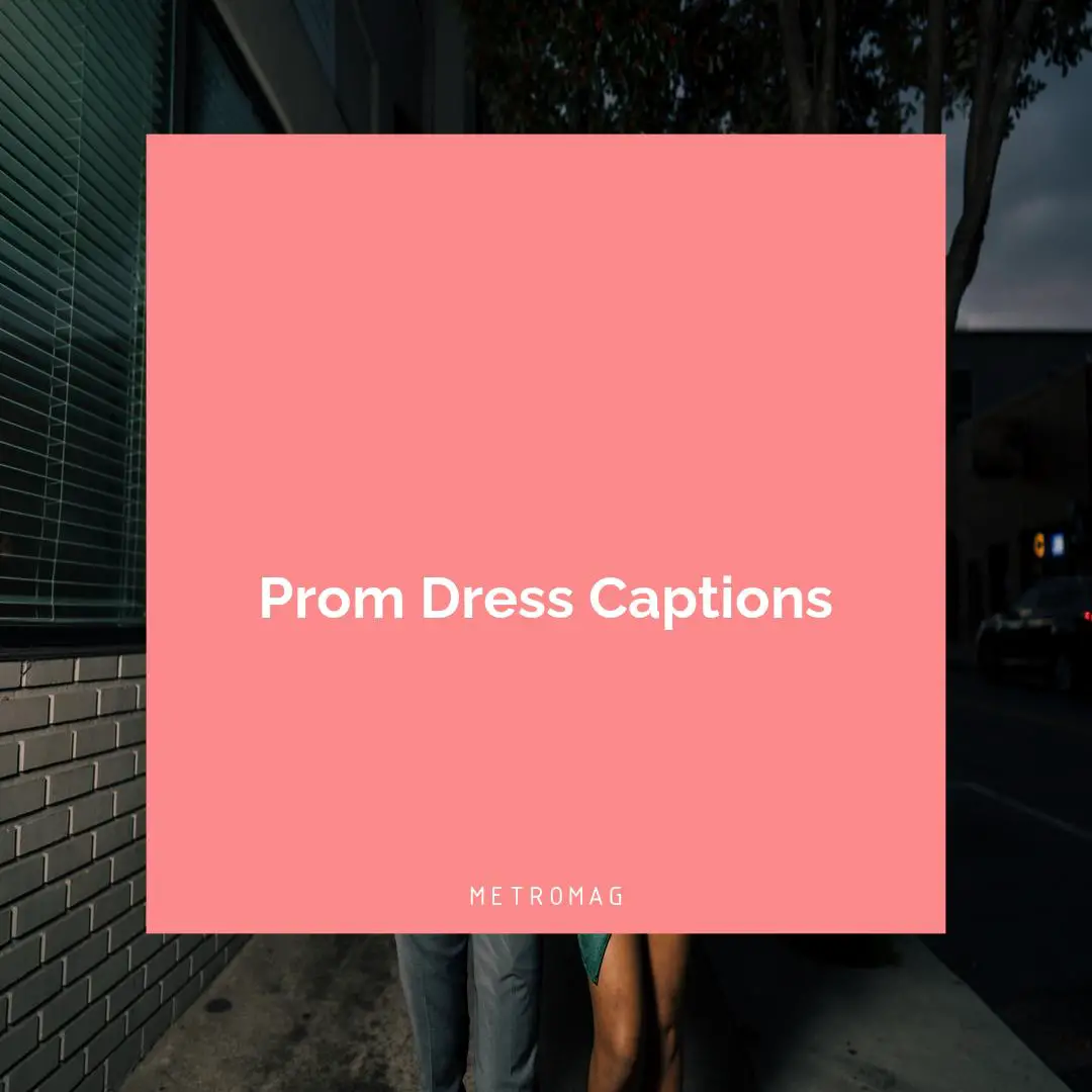 Prom Dress Captions