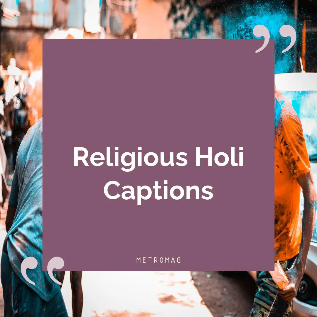 Religious Holi Captions