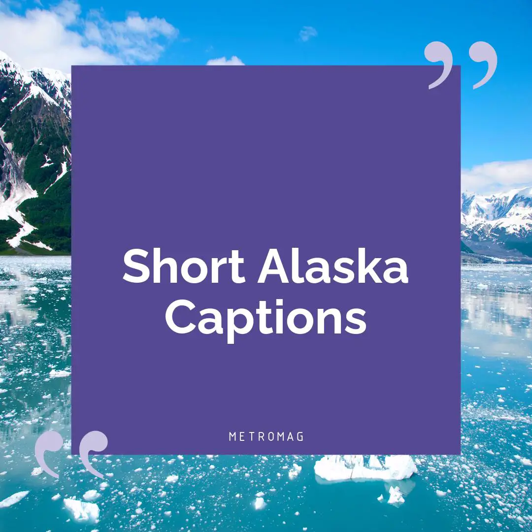 Short Alaska Captions