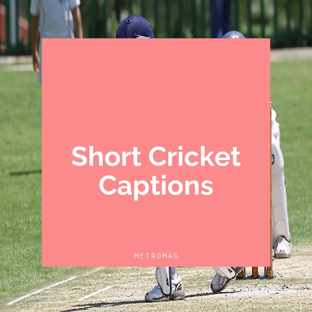 Short Cricket Captions