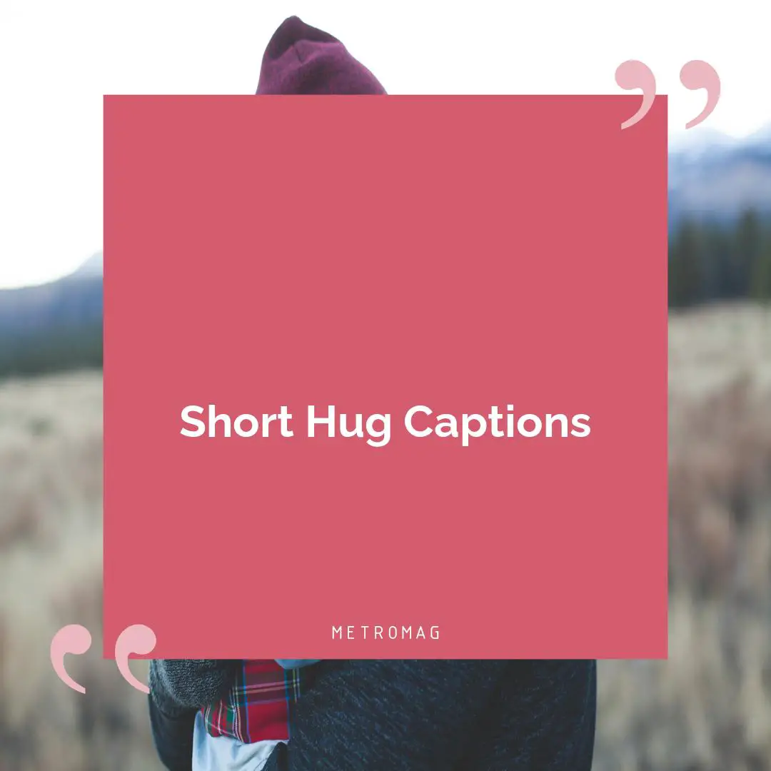 Short Hug Captions
