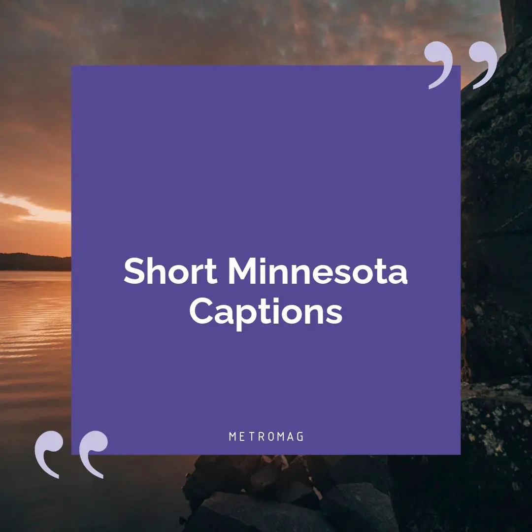 Short Minnesota Captions