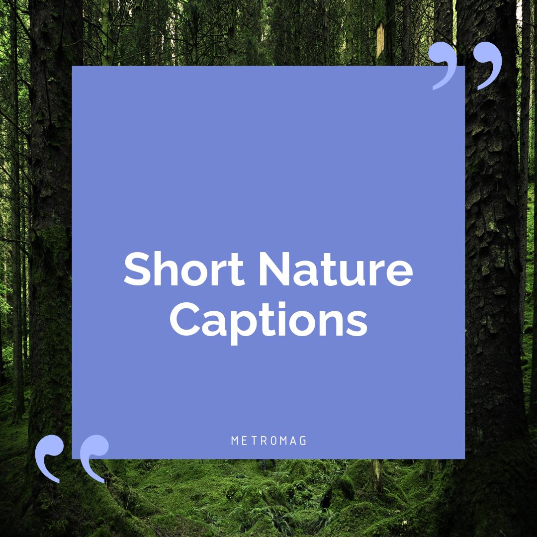 Short Nature Captions