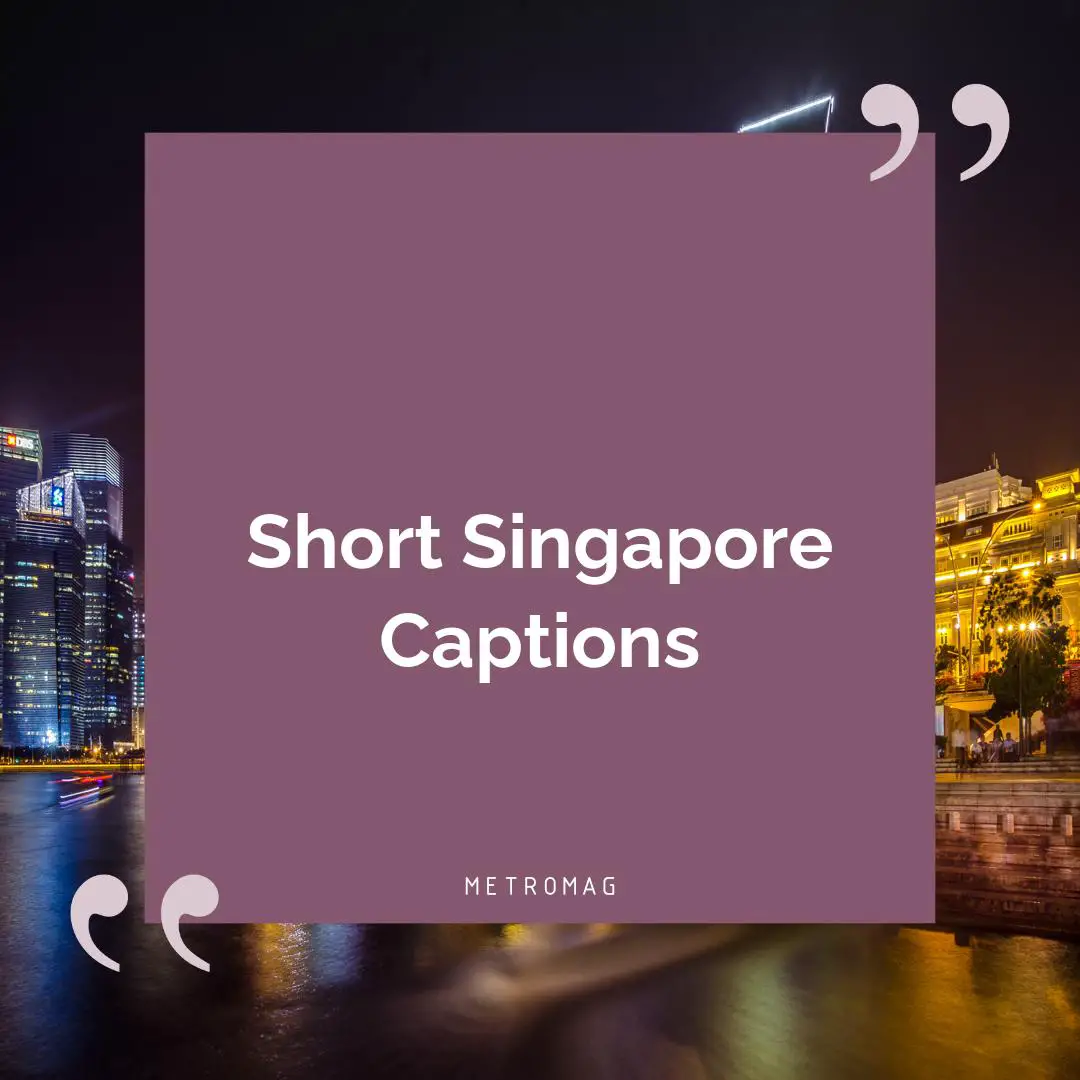 Short Singapore Captions
