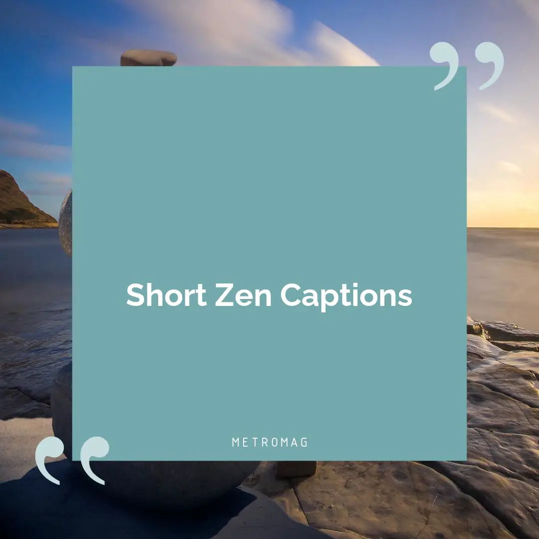 Short Zen Captions