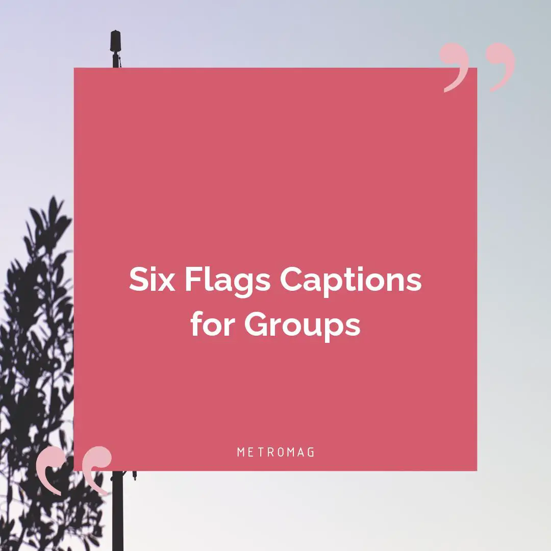 Six Flags Captions for Groups