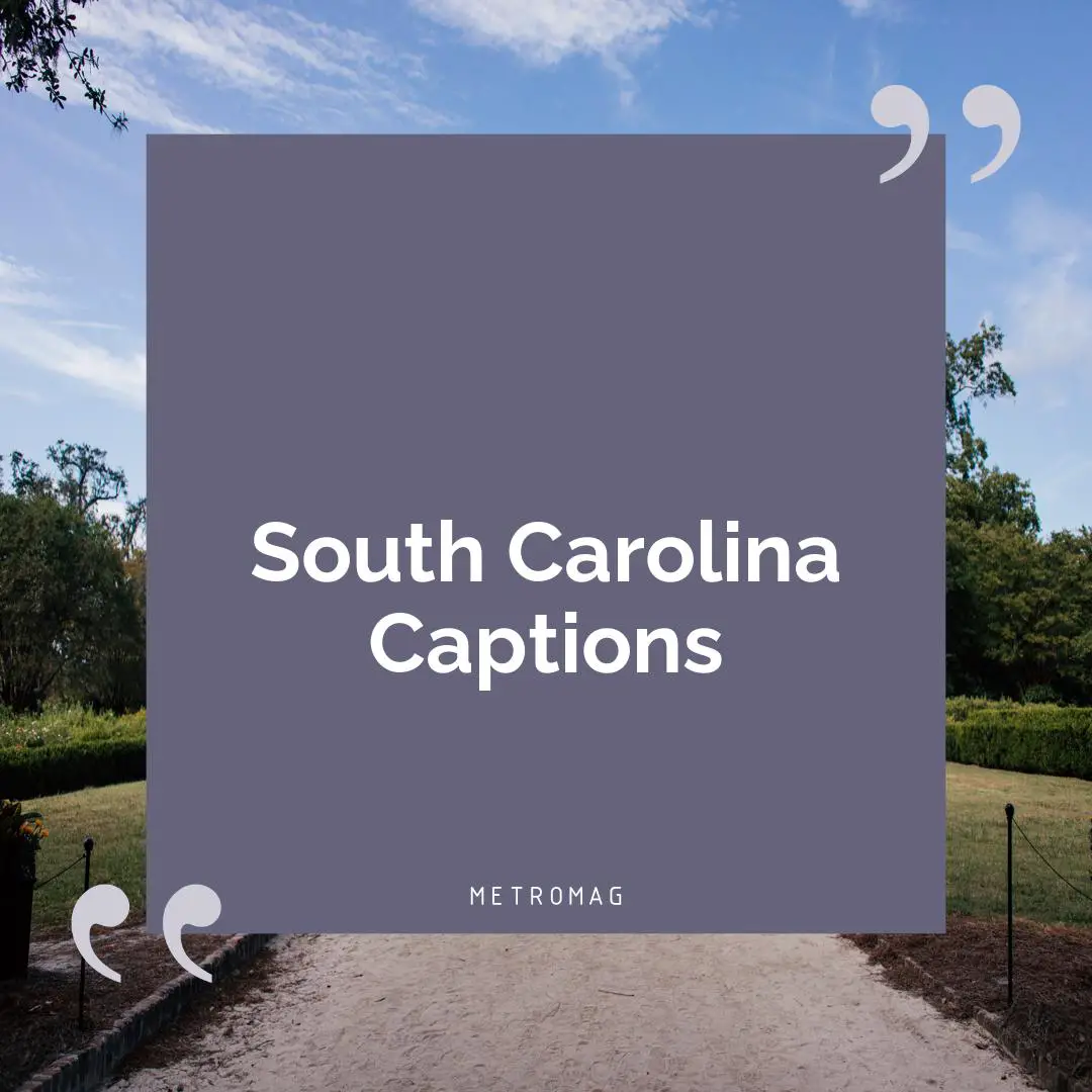 South Carolina Captions