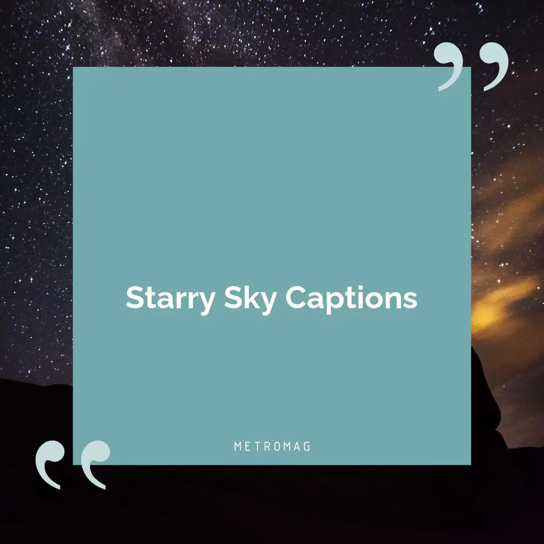 Starry Sky Captions