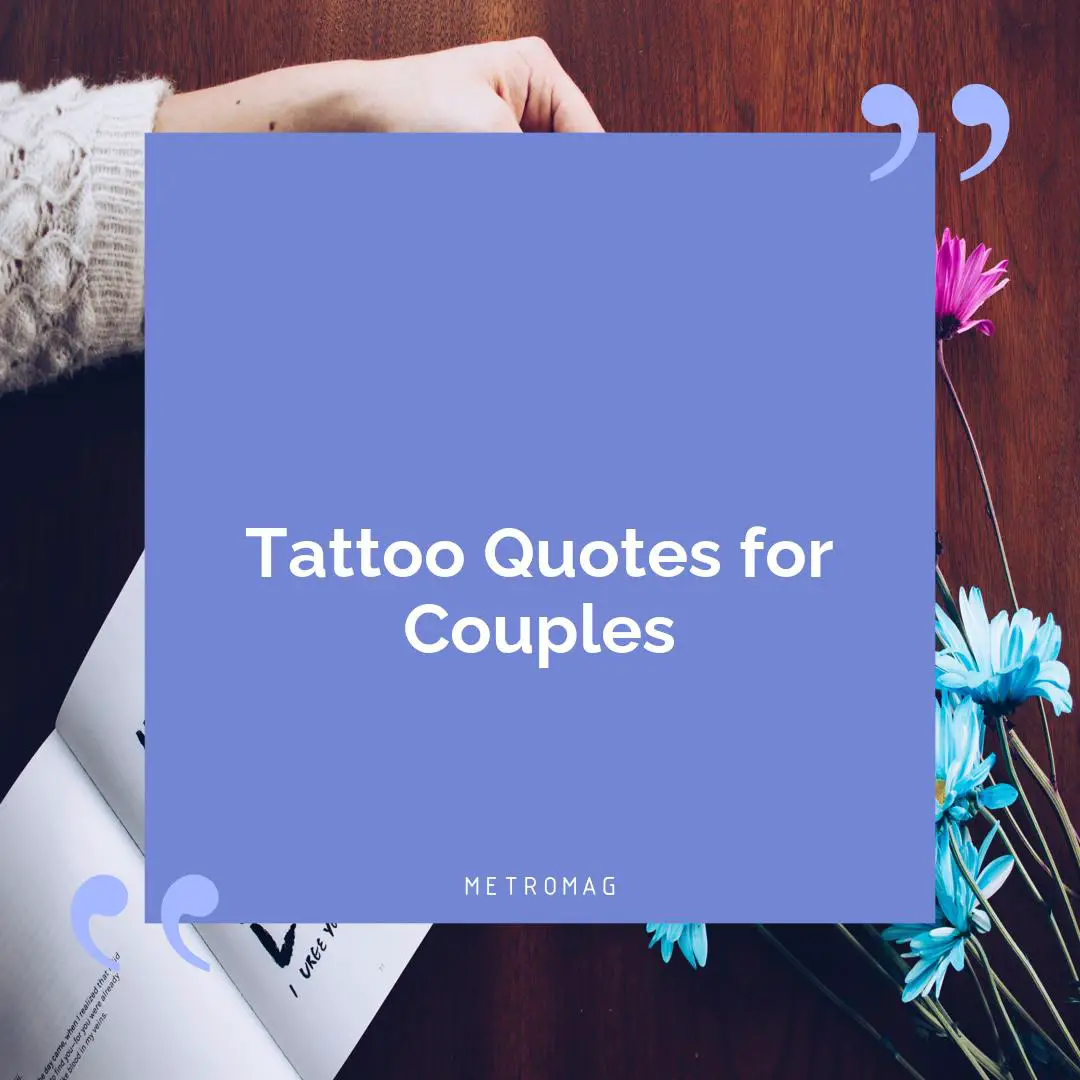 Tattoo Quotes for Couples