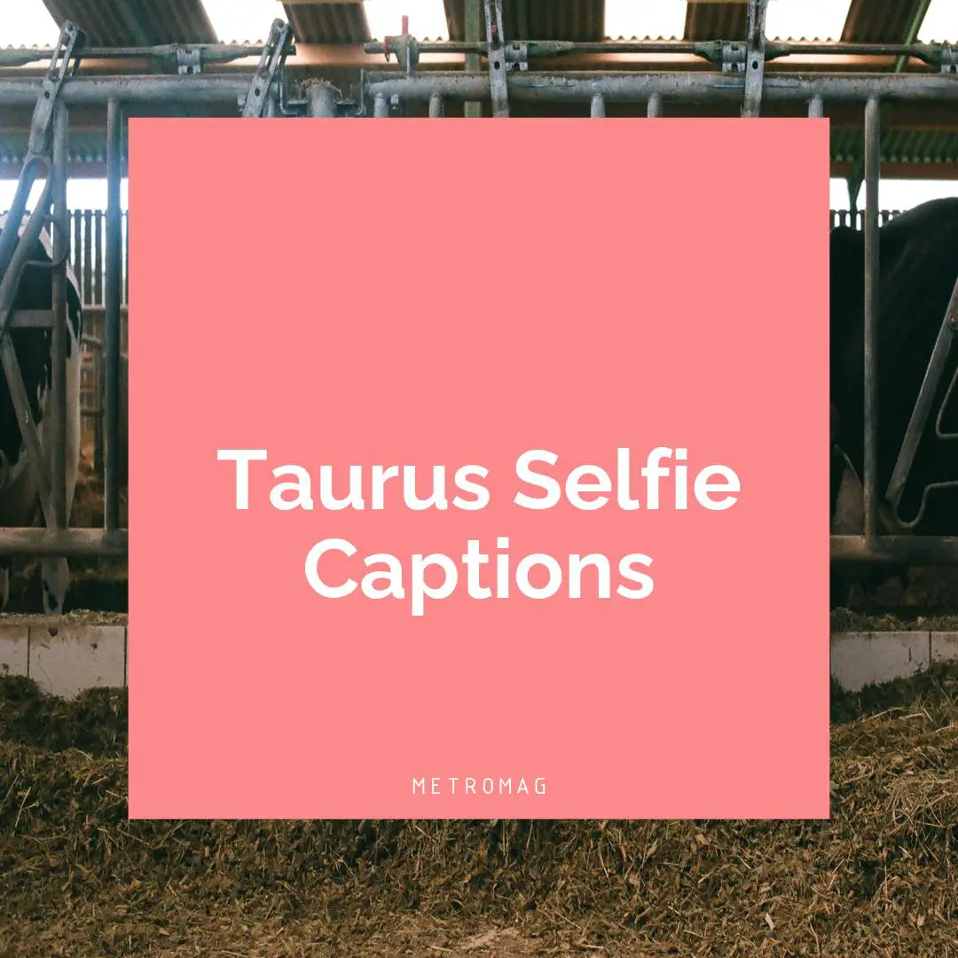Taurus Selfie Captions