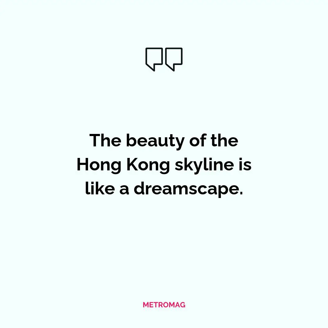 The beauty of the Hong Kong skyline is like a dreamscape.