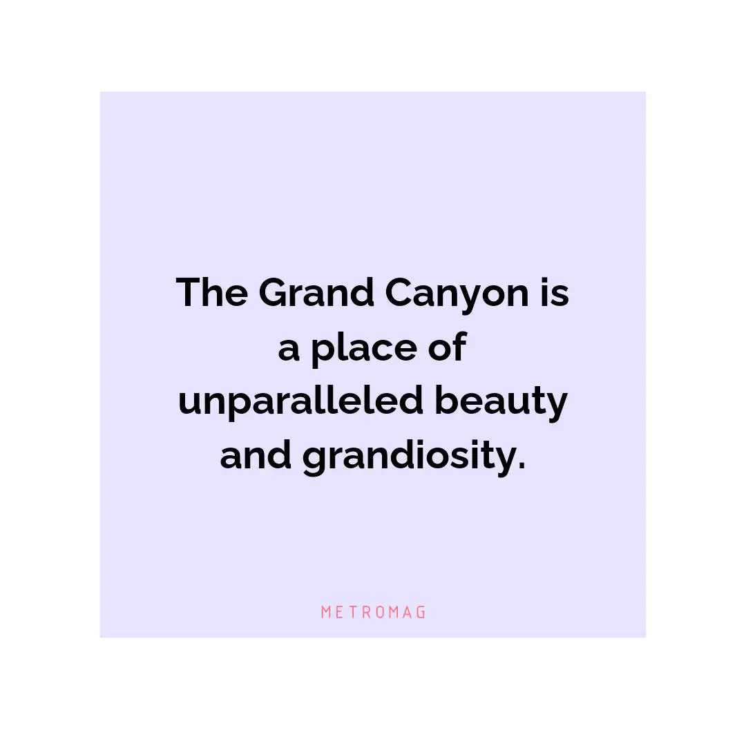 The Grand Canyon is a place of unparalleled beauty and grandiosity.