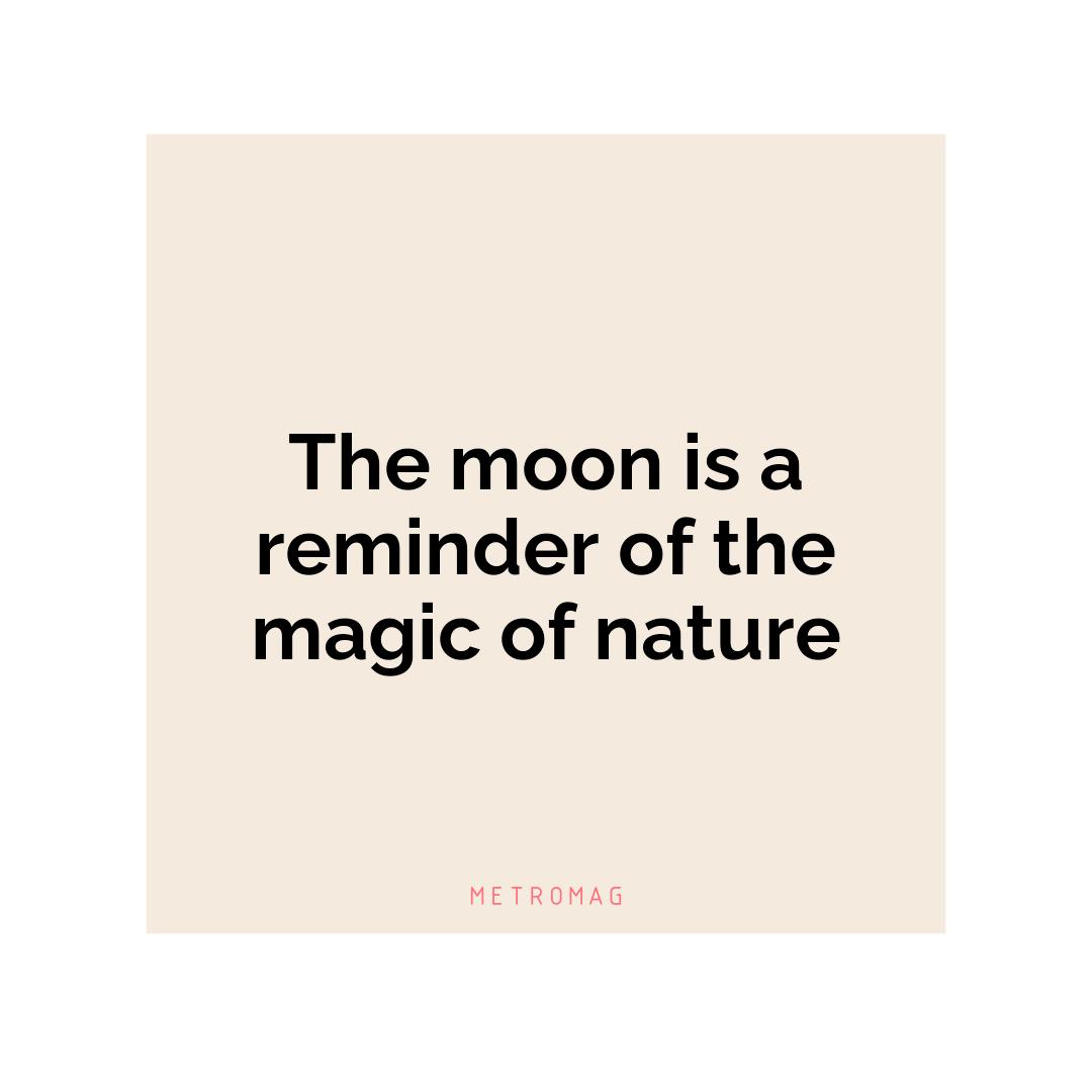 The moon is a reminder of the magic of nature