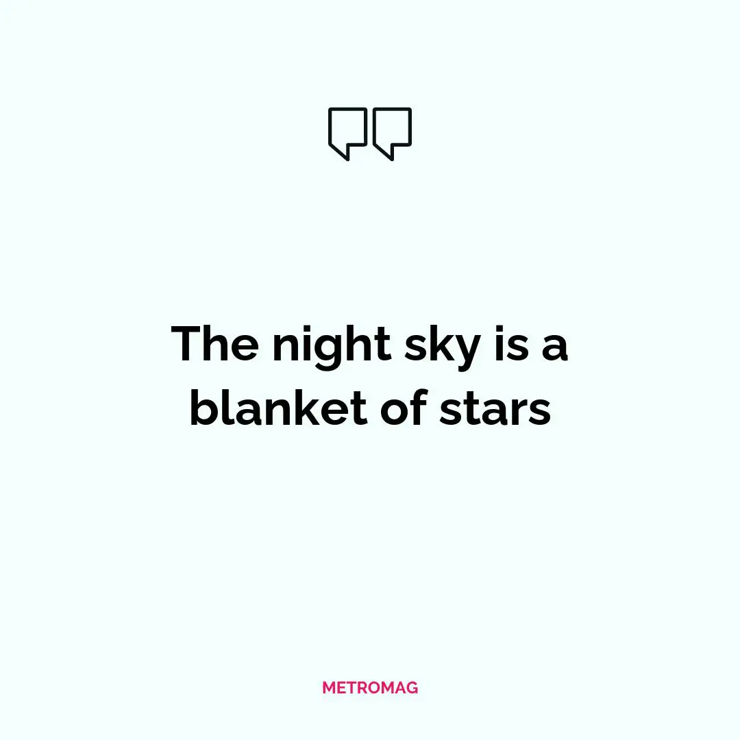 The night sky is a blanket of stars