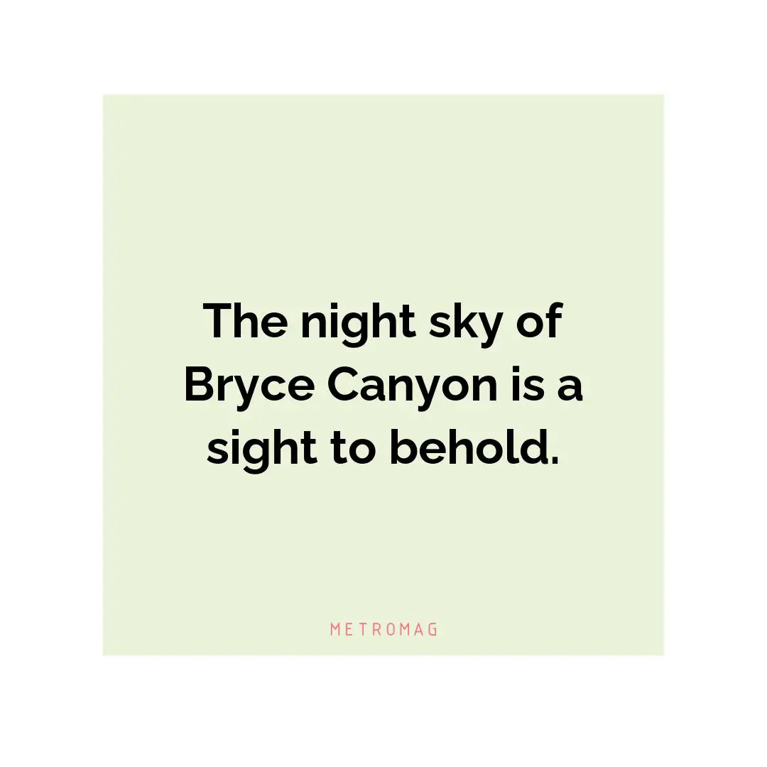 The night sky of Bryce Canyon is a sight to behold.