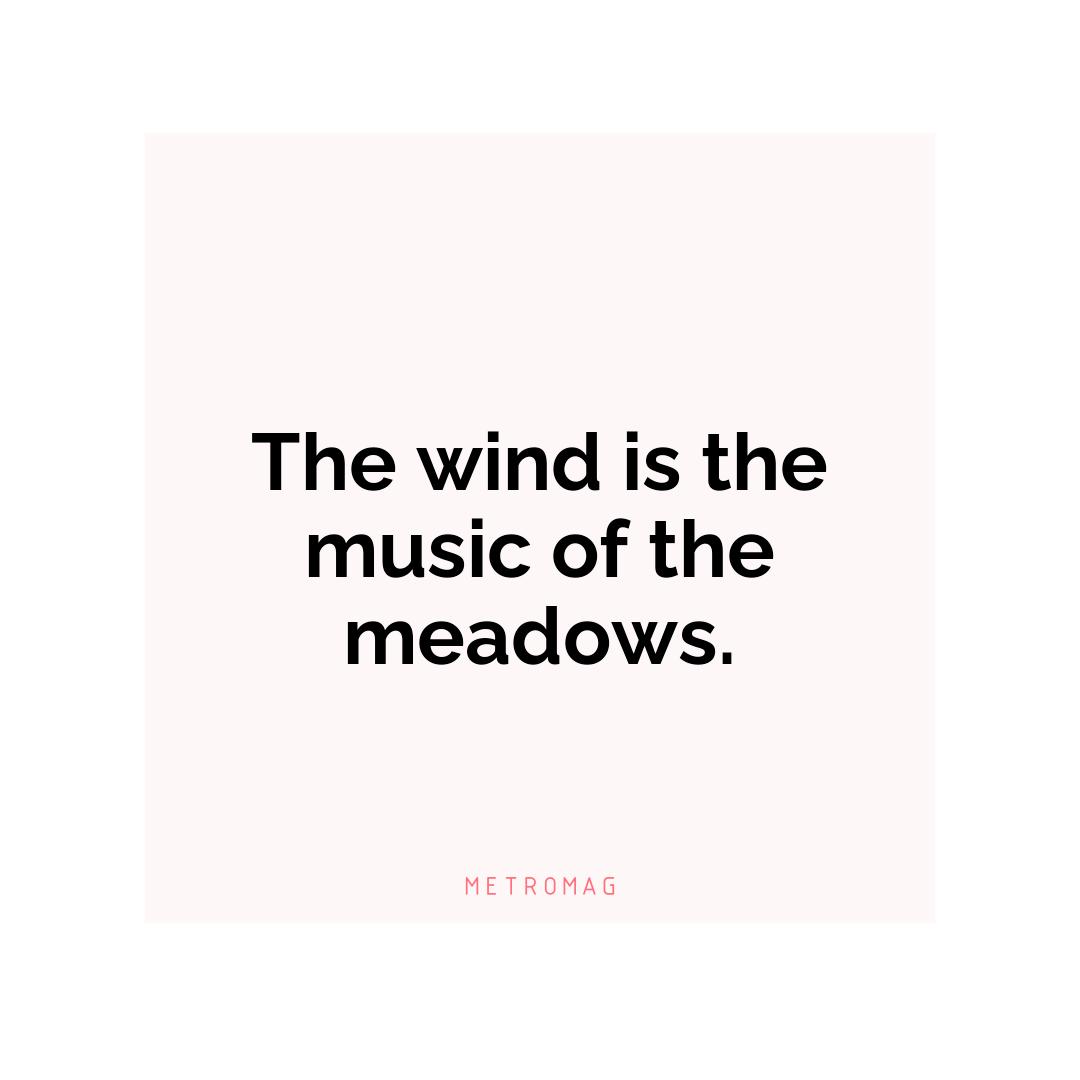 The wind is the music of the meadows.