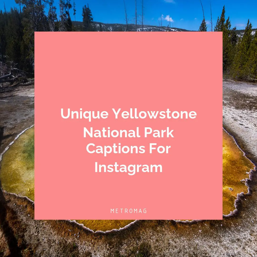 Unique Yellowstone National Park Captions For Instagram