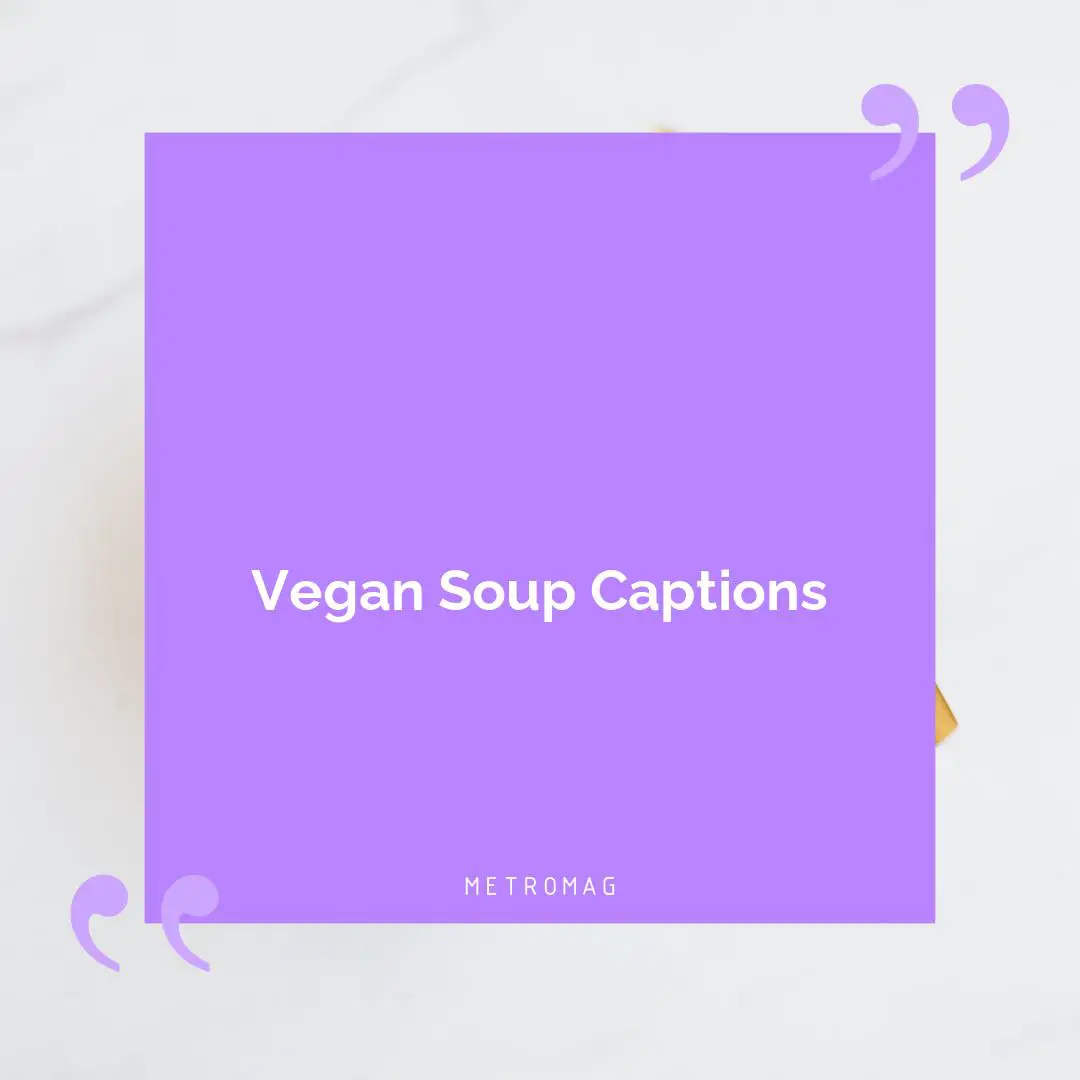 Vegan Soup Captions