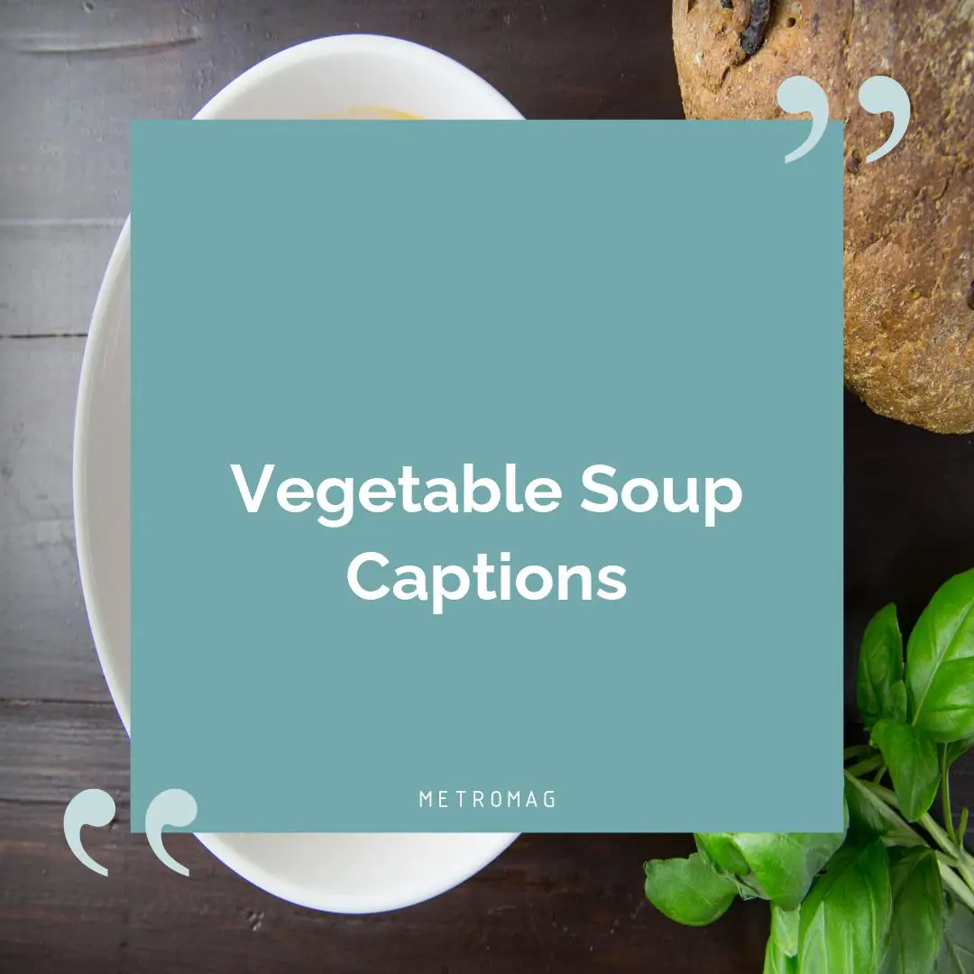 Vegetable Soup Captions