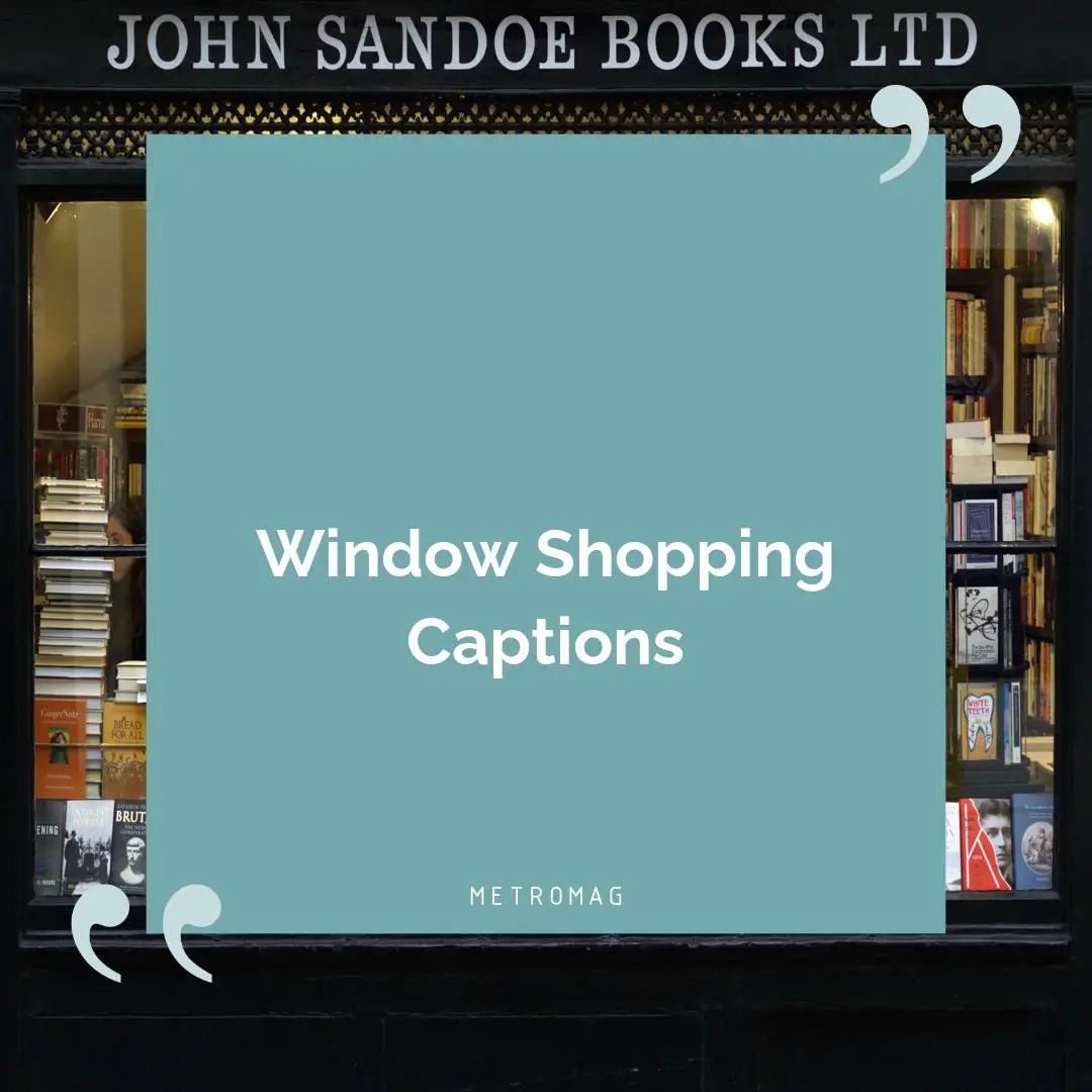 Window Shopping Captions
