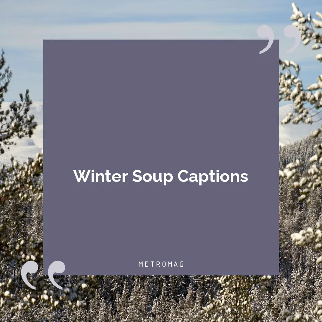 Winter Soup Captions